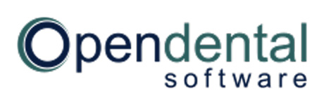 Open Dental Software logo, with the word "Opendental" in large text and "software" in smaller text below, both in blue and green colors.