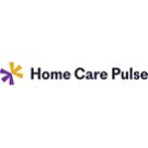 Logo of Home Care Pulse featuring a stylized, angular star design in purple and yellow on the left, followed by the words "Home Care Pulse" in black lettering.