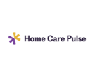 Home Care Pulse logo with a purple and yellow abstract symbol to the left of the company name in dark text on a light background.